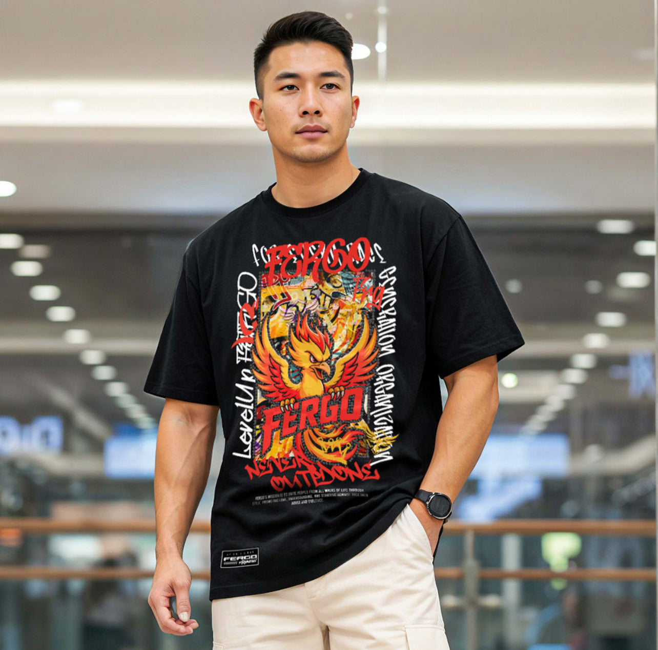 Rise of the Phoenix | Embellished Tee | Black