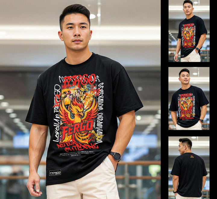 Rise of the Phoenix | Embellished Tee | Black