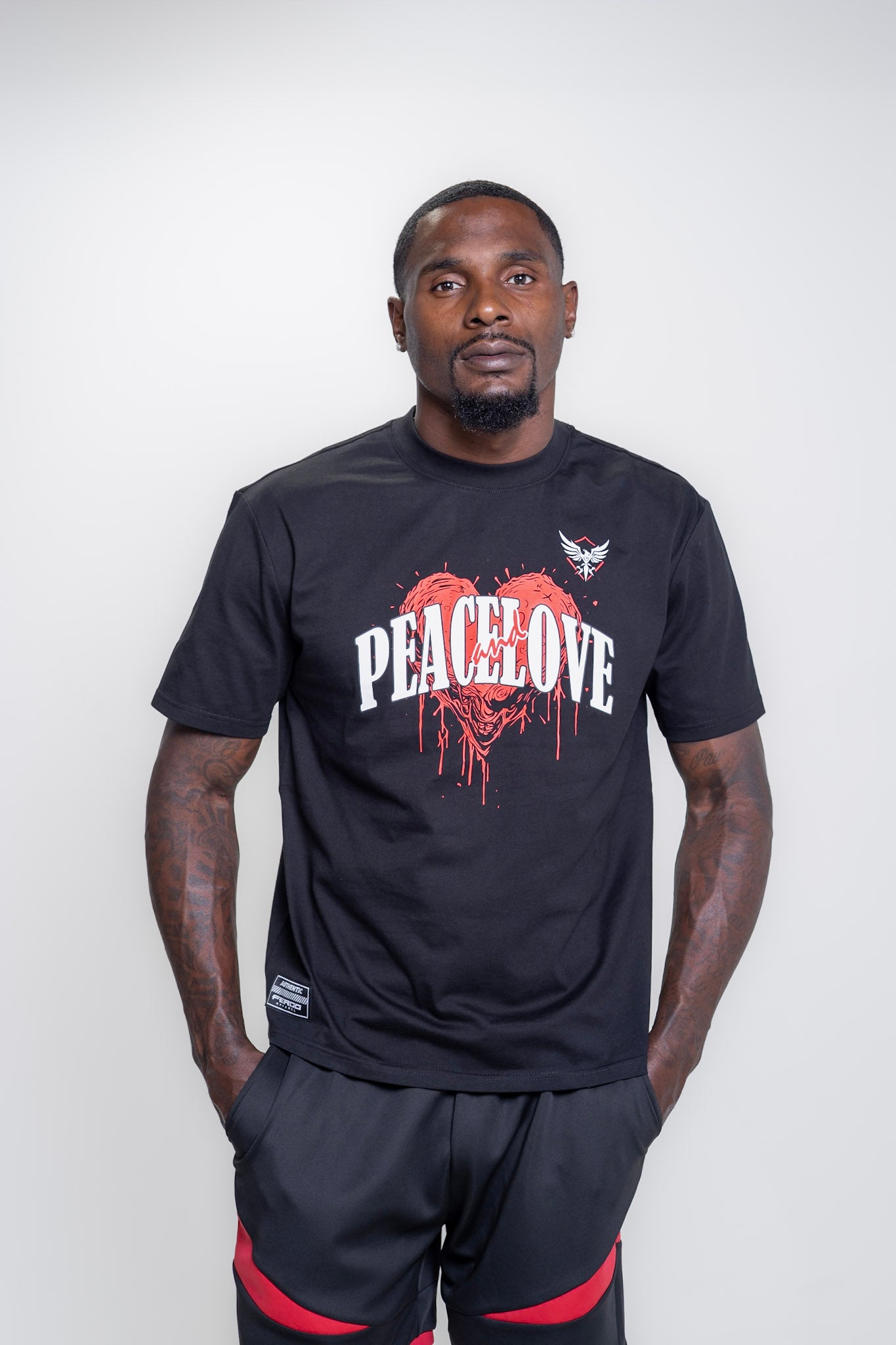 Peace and Love Tee | Black & White