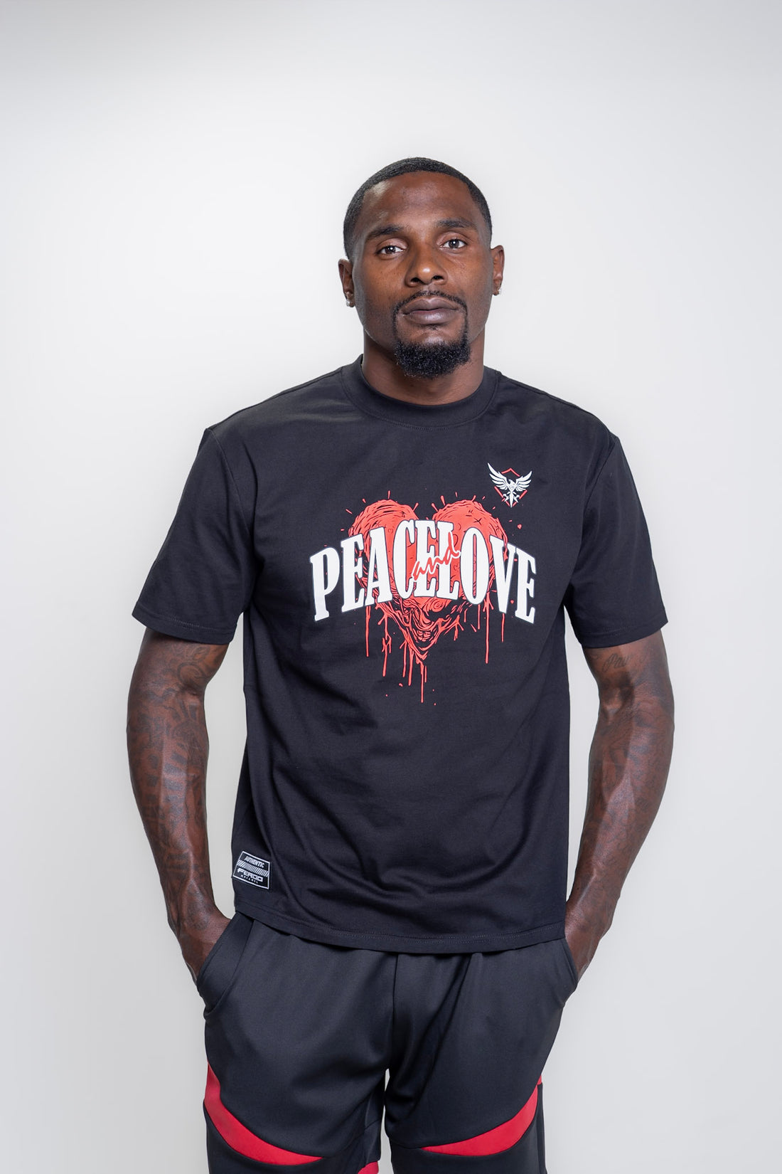 Peace and Love Tee | Black & White