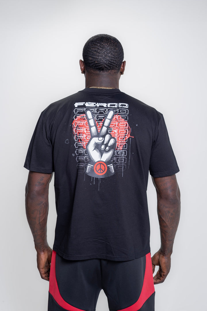 Peace and Love Tee | Black & White