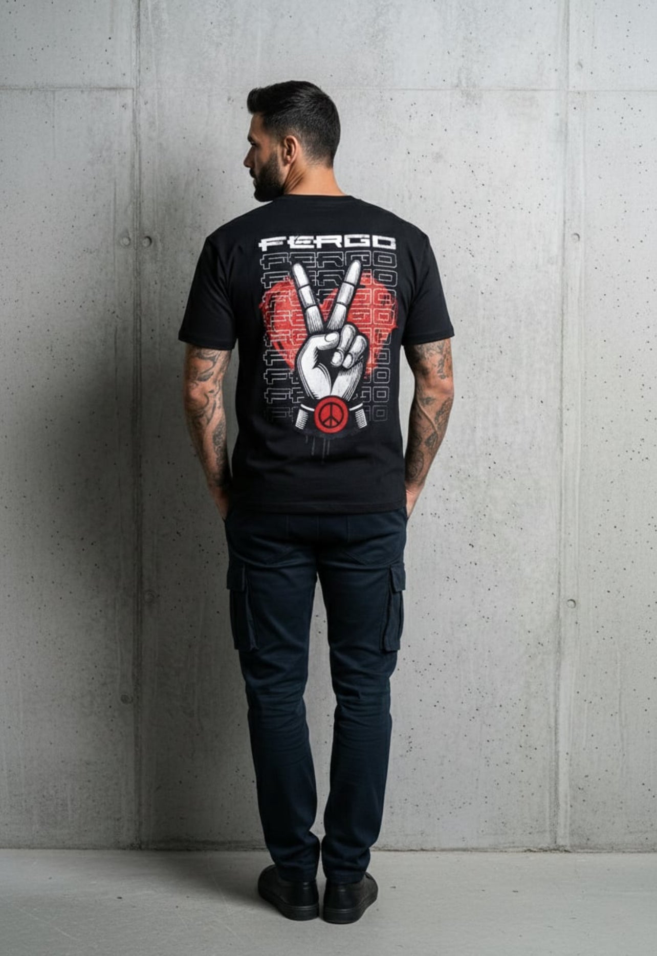 Peace and Love Tee | Black & White