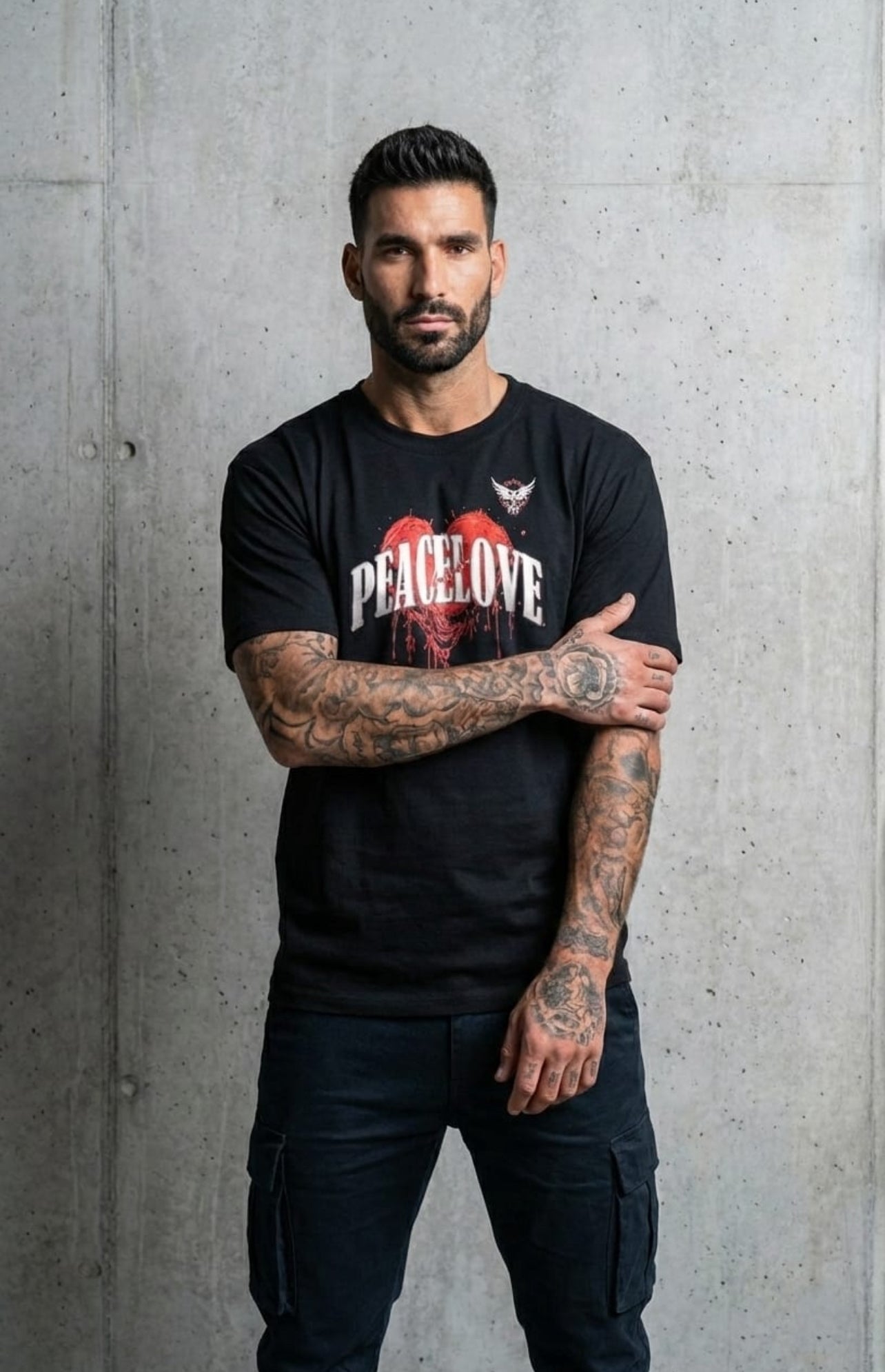 Peace and Love Tee | Black & White