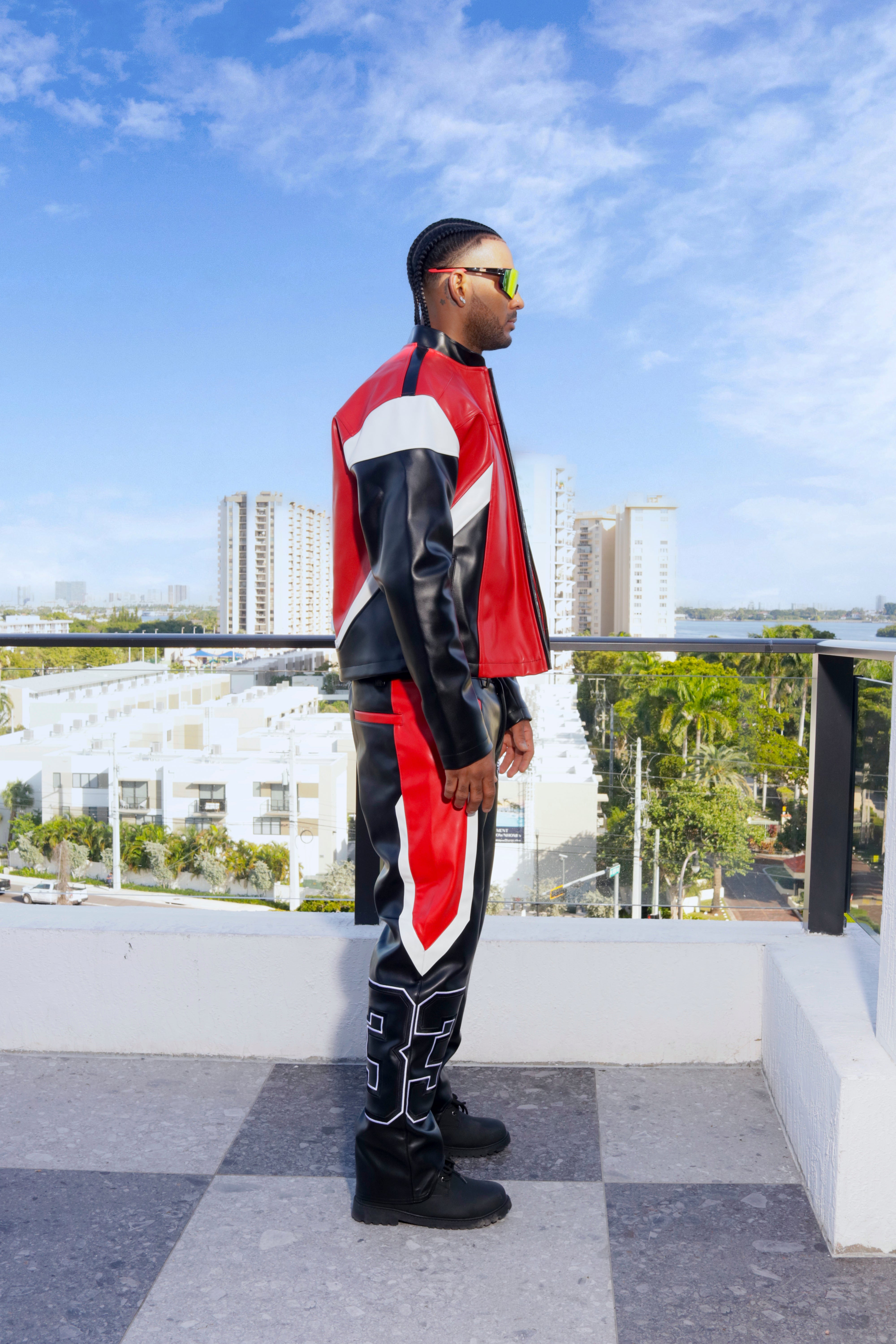 Phoenix Red Jacket and Black Pants