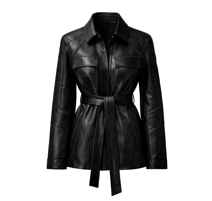 Sovereign Belted Leather Jacket | Timeless Collection