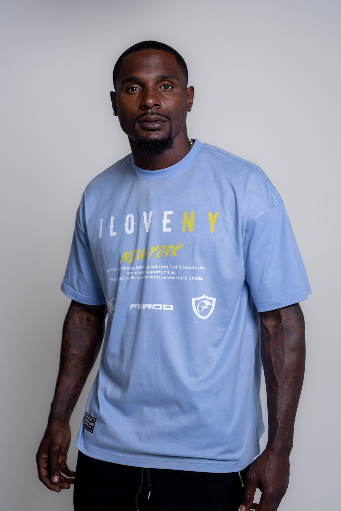 The New Yorker Tee | Sky Blue