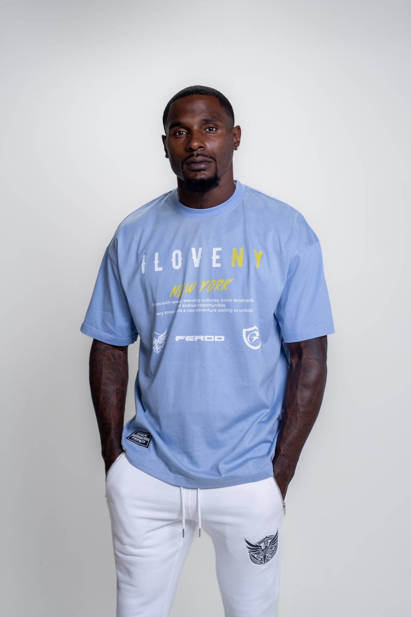 The New Yorker Tee | Sky Blue