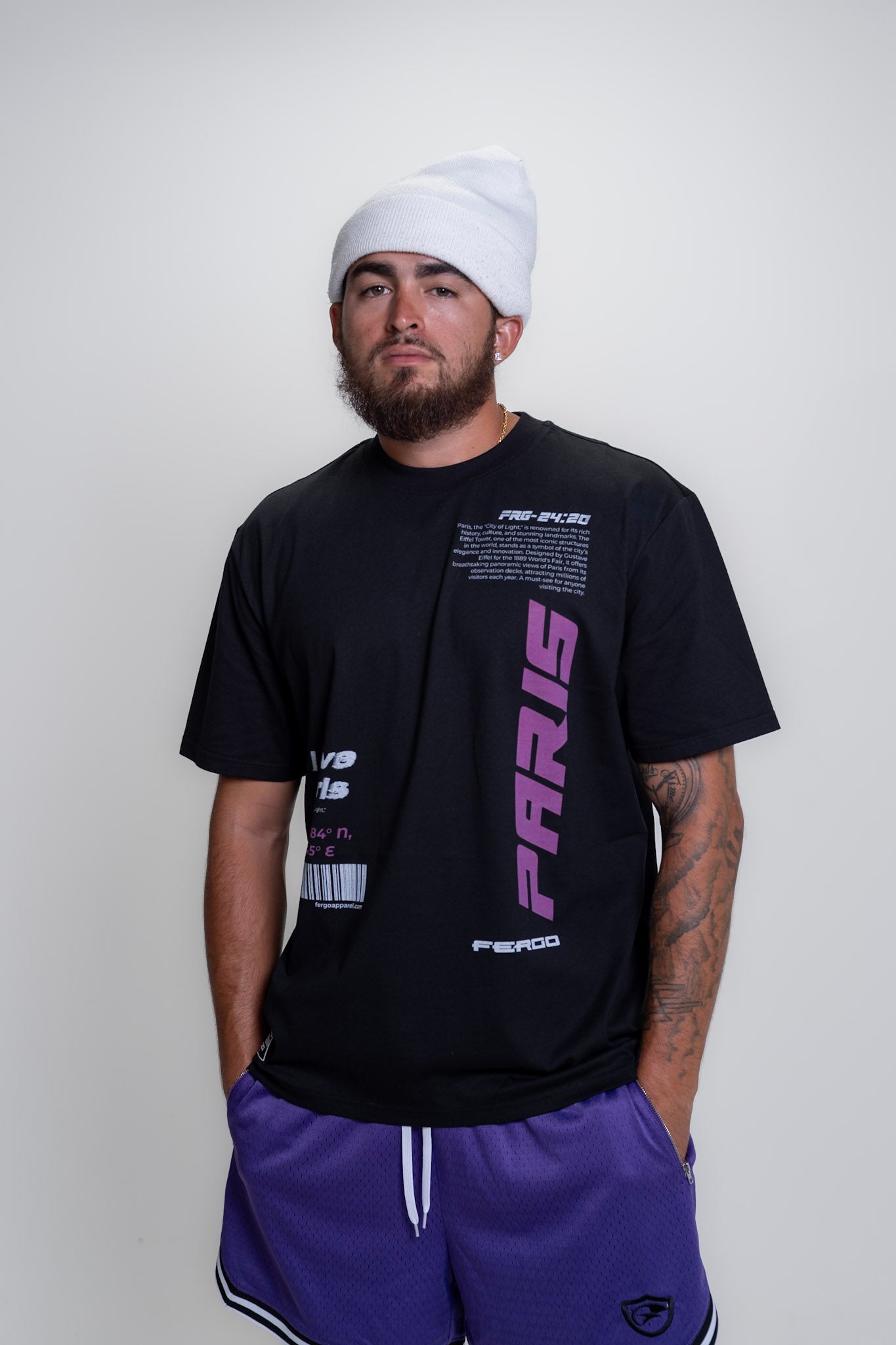 The Parisienne Tee | Black, White, & Lavender