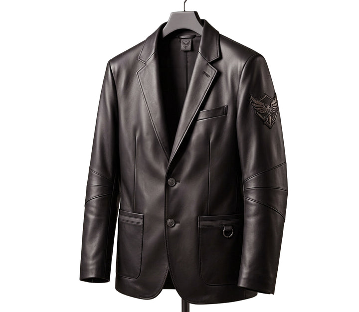 The Authority Leather Blazer | Timeless Collection