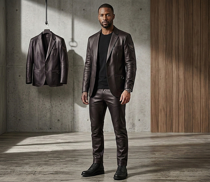The Authority Leather Blazer | Timeless Collection