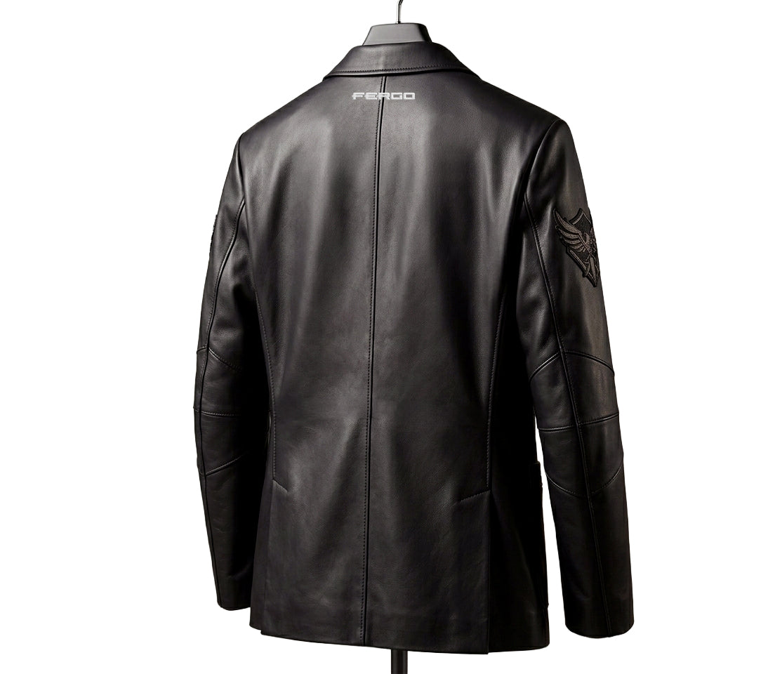 The Authority Leather Blazer | Timeless Collection